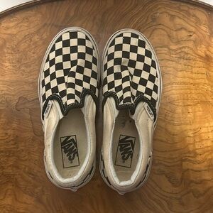Vans kids checkerboard slip ons size 13